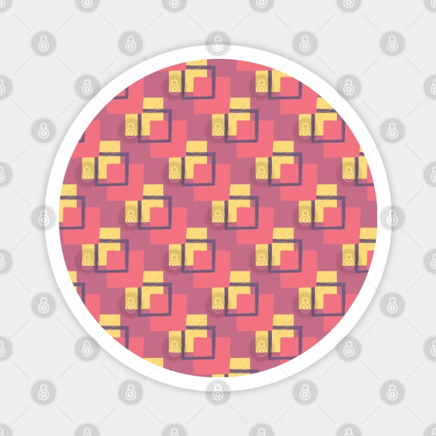 Square Seamless Pattern 020#002 Magnet by jeeneecraftz
